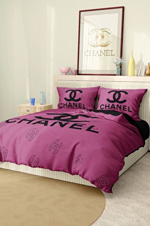 Marka Nevresim Takımı Çift Kişilik Pamuklu Saten Kumaş 6 Parça 3D Dijital Baskı Duvet Cover Set