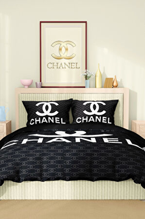 Marka Nevresim Takımı Çift Kişilik Pamuklu Saten Kumaş 6 Parça 3D Dijital Baskı Duvet Cover Set