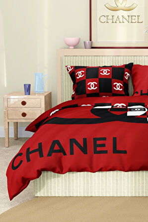 Marka Nevresim Takımı Çift Kişilik Pamuklu Saten Kumaş 6 Parça 3D Dijital Baskı Duvet Cover Set