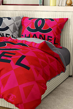 Marka Nevresim Takımı Çift Kişilik Pamuklu Saten Kumaş 6 Parça 3D Dijital Baskı Duvet Cover Set