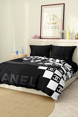 Marka Nevresim Takımı Çift Kişilik Pamuklu Saten Kumaş 6 Parça 3D Dijital Baskı Duvet Cover Set