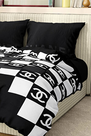 Marka Nevresim Takımı Çift Kişilik Pamuklu Saten Kumaş 6 Parça 3D Dijital Baskı Duvet Cover Set