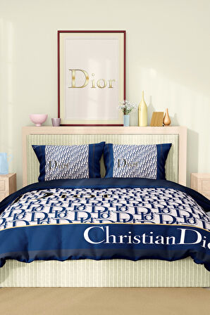 Marka Nevresim Takımı Çift Kişilik Pamuklu Saten Kumaş 6 Parça 3D Dijital Baskı Duvet Cover Set