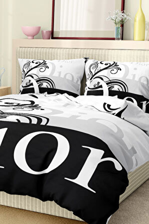 Marka Nevresim Takımı Çift Kişilik Pamuklu Saten Kumaş 6 Parça 3D Dijital Baskı Duvet Cover Set