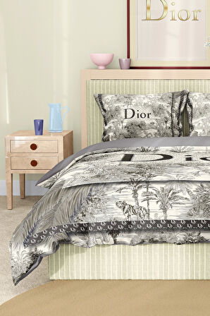 Marka Nevresim Takımı Çift Kişilik Pamuklu Saten Kumaş 6 Parça 3D Dijital Baskı Duvet Cover Set