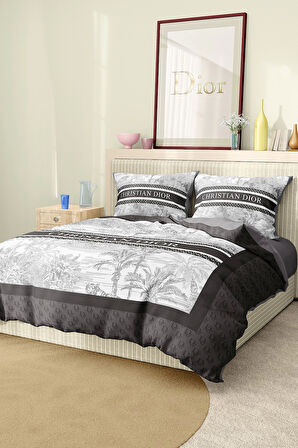 Marka Nevresim Takımı Çift Kişilik Pamuklu Saten Kumaş 6 Parça 3D Dijital Baskı Duvet Cover Set