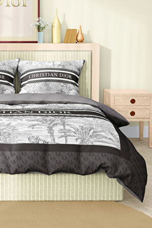 Marka Nevresim Takımı Çift Kişilik Pamuklu Saten Kumaş 6 Parça 3D Dijital Baskı Duvet Cover Set
