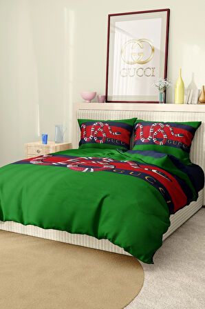 Marka Nevresim Takımı Çift Kişilik Pamuklu Saten Kumaş 6 Parça 3D Dijital Baskı Duvet Cover Set