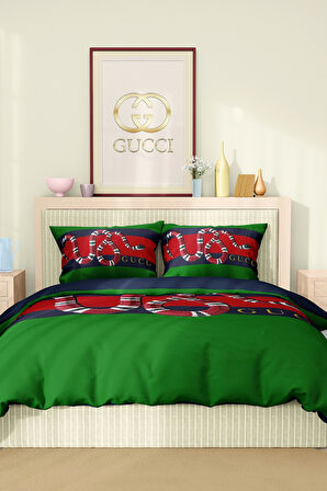 Marka Nevresim Takımı Çift Kişilik Pamuklu Saten Kumaş 6 Parça 3D Dijital Baskı Duvet Cover Set