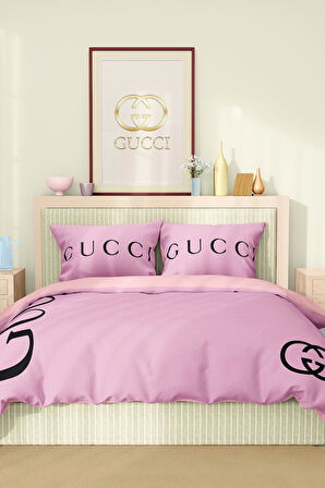 Marka Nevresim Takımı Çift Kişilik Pamuklu Saten Kumaş 6 Parça 3D Dijital Baskı Duvet Cover Set