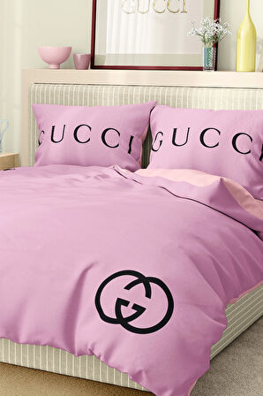 Marka Nevresim Takımı Çift Kişilik Pamuklu Saten Kumaş 6 Parça 3D Dijital Baskı Duvet Cover Set