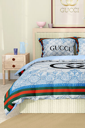 Marka Nevresim Takımı Çift Kişilik Pamuklu Saten Kumaş 6 Parça 3D Dijital Baskı Duvet Cover Set