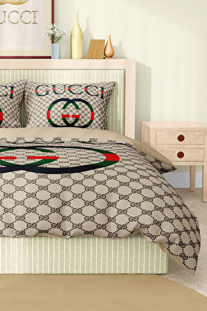 Marka Nevresim Takımı Çift Kişilik Pamuklu Saten Kumaş 6 Parça 3D Dijital Baskı Duvet Cover Set