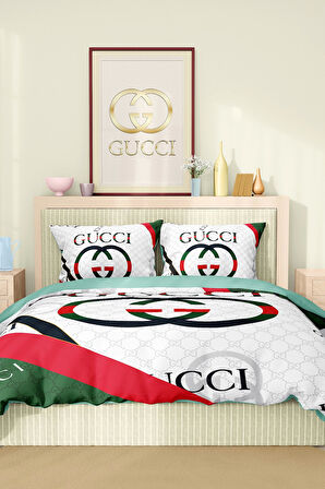 Marka Nevresim Takımı Çift Kişilik Pamuklu Saten Kumaş 6 Parça 3D Dijital Baskı Duvet Cover Set