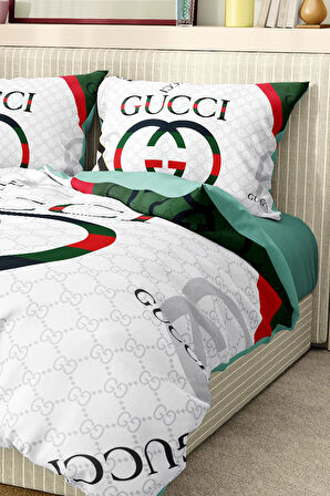 Marka Nevresim Takımı Çift Kişilik Pamuklu Saten Kumaş 6 Parça 3D Dijital Baskı Duvet Cover Set