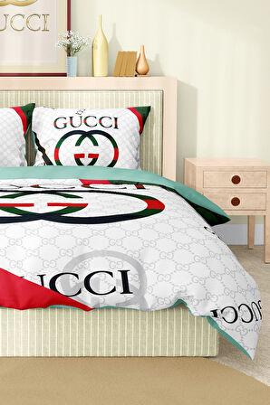 Marka Nevresim Takımı Çift Kişilik Pamuklu Saten Kumaş 6 Parça 3D Dijital Baskı Duvet Cover Set