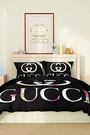 Marka Nevresim Takımı Çift Kişilik Pamuklu Saten Kumaş 6 Parça 3D Dijital Baskı Duvet Cover Set