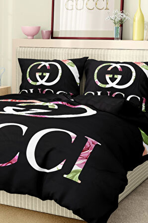 Marka Nevresim Takımı Çift Kişilik Pamuklu Saten Kumaş 6 Parça 3D Dijital Baskı Duvet Cover Set