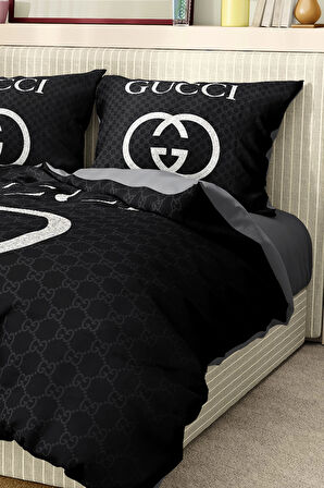 Marka Nevresim Takımı Çift Kişilik Pamuklu Saten Kumaş 6 Parça 3D Dijital Baskı Duvet Cover Set