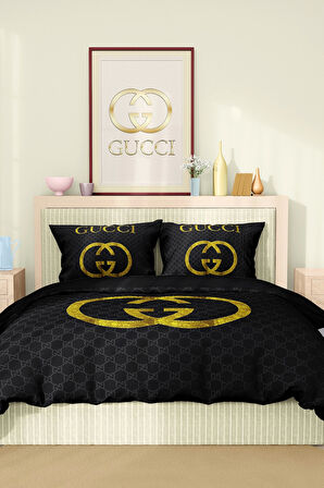 Marka Nevresim Takımı Çift Kişilik Pamuklu Saten Kumaş 6 Parça 3D Dijital Baskı Duvet Cover Set