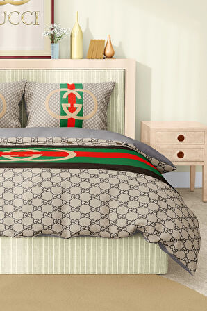 Marka Nevresim Takımı Çift Kişilik Pamuklu Saten Kumaş 6 Parça 3D Dijital Baskı Duvet Cover Set