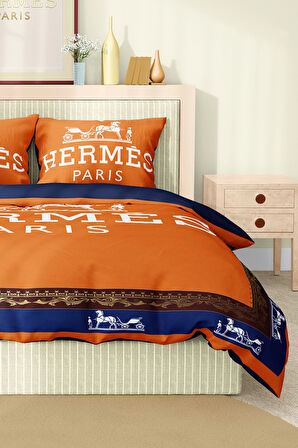 Marka Nevresim Takımı Çift Kişilik Pamuklu Saten Kumaş 6 Parça 3D Dijital Baskı Duvet Cover Set