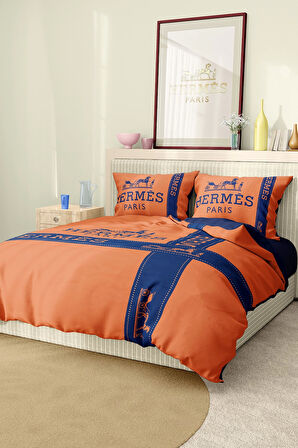 Marka Nevresim Takımı Çift Kişilik Pamuklu Saten Kumaş 6 Parça 3D Dijital Baskı Duvet Cover Set
