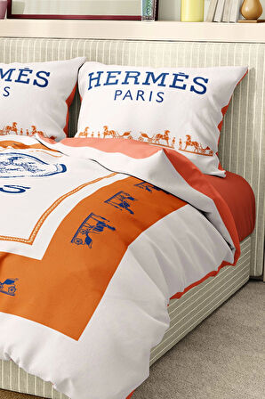 Marka Nevresim Takımı Çift Kişilik Pamuklu Saten Kumaş 6 Parça 3D Dijital Baskı Duvet Cover Set