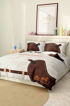 Marka Nevresim Takımı Çift Kişilik Pamuklu Saten Kumaş 6 Parça 3D Dijital Baskı Duvet Cover Set