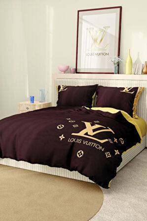 Marka Nevresim Takımı Çift Kişilik Pamuklu Saten Kumaş 6 Parça 3D Dijital Baskı Duvet Cover Set