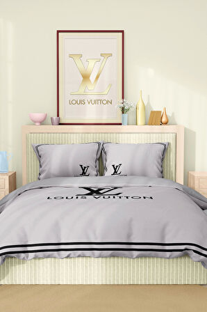 Marka Nevresim Takımı Çift Kişilik Pamuklu Saten Kumaş 6 Parça 3D Dijital Baskı Duvet Cover Set