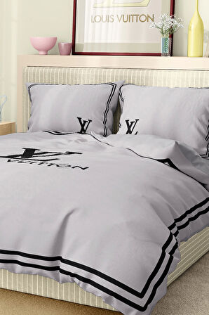 Marka Nevresim Takımı Çift Kişilik Pamuklu Saten Kumaş 6 Parça 3D Dijital Baskı Duvet Cover Set