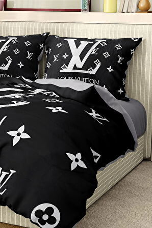 Marka Nevresim Takımı Çift Kişilik Pamuklu Saten Kumaş 6 Parça 3D Dijital Baskı Duvet Cover Set