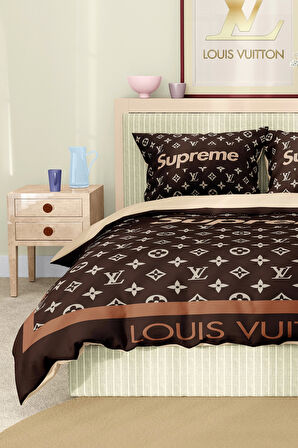 Marka Nevresim Takımı Çift Kişilik Pamuklu Saten Kumaş 6 Parça 3D Dijital Baskı Duvet Cover Set