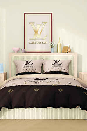 Marka Nevresim Takımı Çift Kişilik Pamuklu Saten Kumaş 6 Parça 3D Dijital Baskı Duvet Cover Set