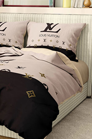 Marka Nevresim Takımı Çift Kişilik Pamuklu Saten Kumaş 6 Parça 3D Dijital Baskı Duvet Cover Set