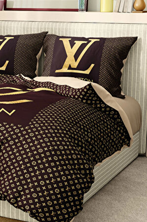 Marka Nevresim Takımı Çift Kişilik Pamuklu Saten Kumaş 6 Parça 3D Dijital Baskı Duvet Cover Set