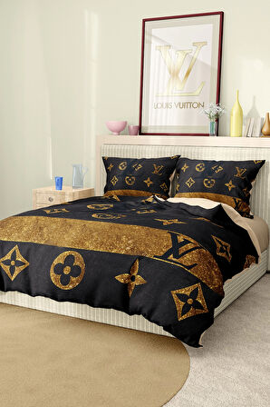 Marka Nevresim Takımı Çift Kişilik Pamuklu Saten Kumaş 6 Parça 3D Dijital Baskı Duvet Cover Set
