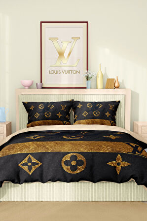 Marka Nevresim Takımı Çift Kişilik Pamuklu Saten Kumaş 6 Parça 3D Dijital Baskı Duvet Cover Set