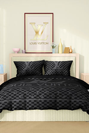 Marka Nevresim Takımı Çift Kişilik Pamuklu Saten Kumaş 6 Parça 3D Dijital Baskı Duvet Cover Set