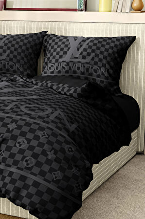 Marka Nevresim Takımı Çift Kişilik Pamuklu Saten Kumaş 6 Parça 3D Dijital Baskı Duvet Cover Set