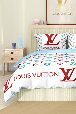 Marka Nevresim Takımı Çift Kişilik Pamuklu Saten Kumaş 6 Parça 3D Dijital Baskı Duvet Cover Set