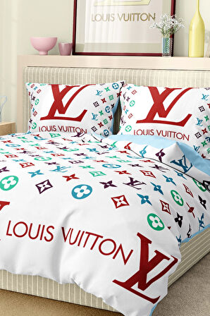 Marka Nevresim Takımı Çift Kişilik Pamuklu Saten Kumaş 6 Parça 3D Dijital Baskı Duvet Cover Set