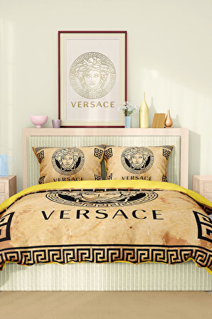 Marka Nevresim Takımı Çift Kişilik Pamuklu Saten Kumaş 6 Parça 3D Dijital Baskı Duvet Cover Set
