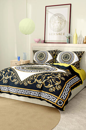 Marka Nevresim Takımı Çift Kişilik Pamuklu Saten Kumaş 6 Parça 3D Dijital Baskı Duvet Cover Set