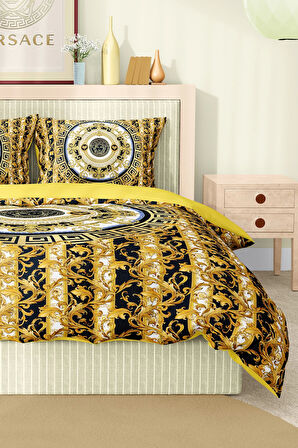 Marka Nevresim Takımı Çift Kişilik Pamuklu Saten Kumaş 6 Parça 3D Dijital Baskı Duvet Cover Set