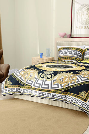 Marka Nevresim Takımı Çift Kişilik Pamuklu Saten Kumaş 6 Parça 3D Dijital Baskı Duvet Cover Set