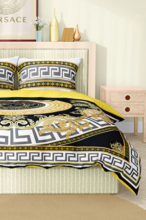 Marka Nevresim Takımı Çift Kişilik Pamuklu Saten Kumaş 6 Parça 3D Dijital Baskı Duvet Cover Set