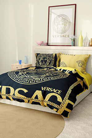Marka Nevresim Takımı Çift Kişilik Pamuklu Saten Kumaş 6 Parça 3D Dijital Baskı Duvet Cover Set