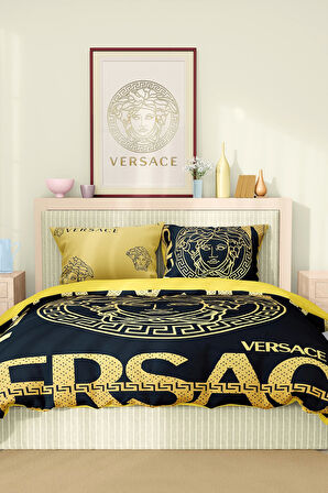 Marka Nevresim Takımı Çift Kişilik Pamuklu Saten Kumaş 6 Parça 3D Dijital Baskı Duvet Cover Set